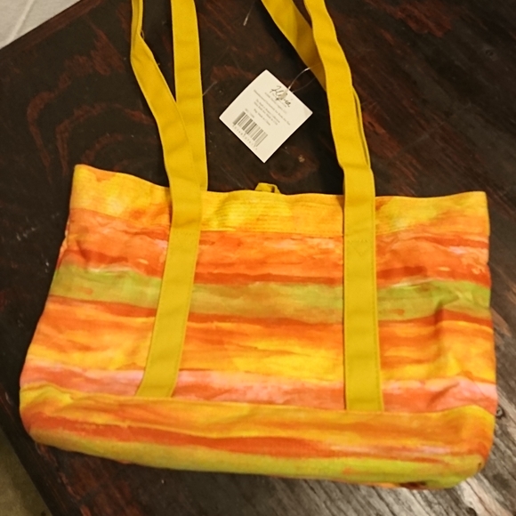 FLAVIA PEACHES & POMEGRANATES 2006 BATH & BEAUTY TOTE BAG NWT - Picture 9 of 10